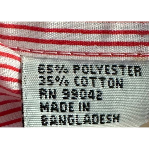 LasOlas Women's Vintage S/S Buttonup Shirt Striped Gingerbread Size Small - Picture 6 of 9